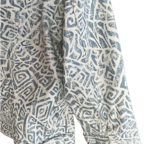 Women's Blue Patterned Jacket - Picture 3 of 5